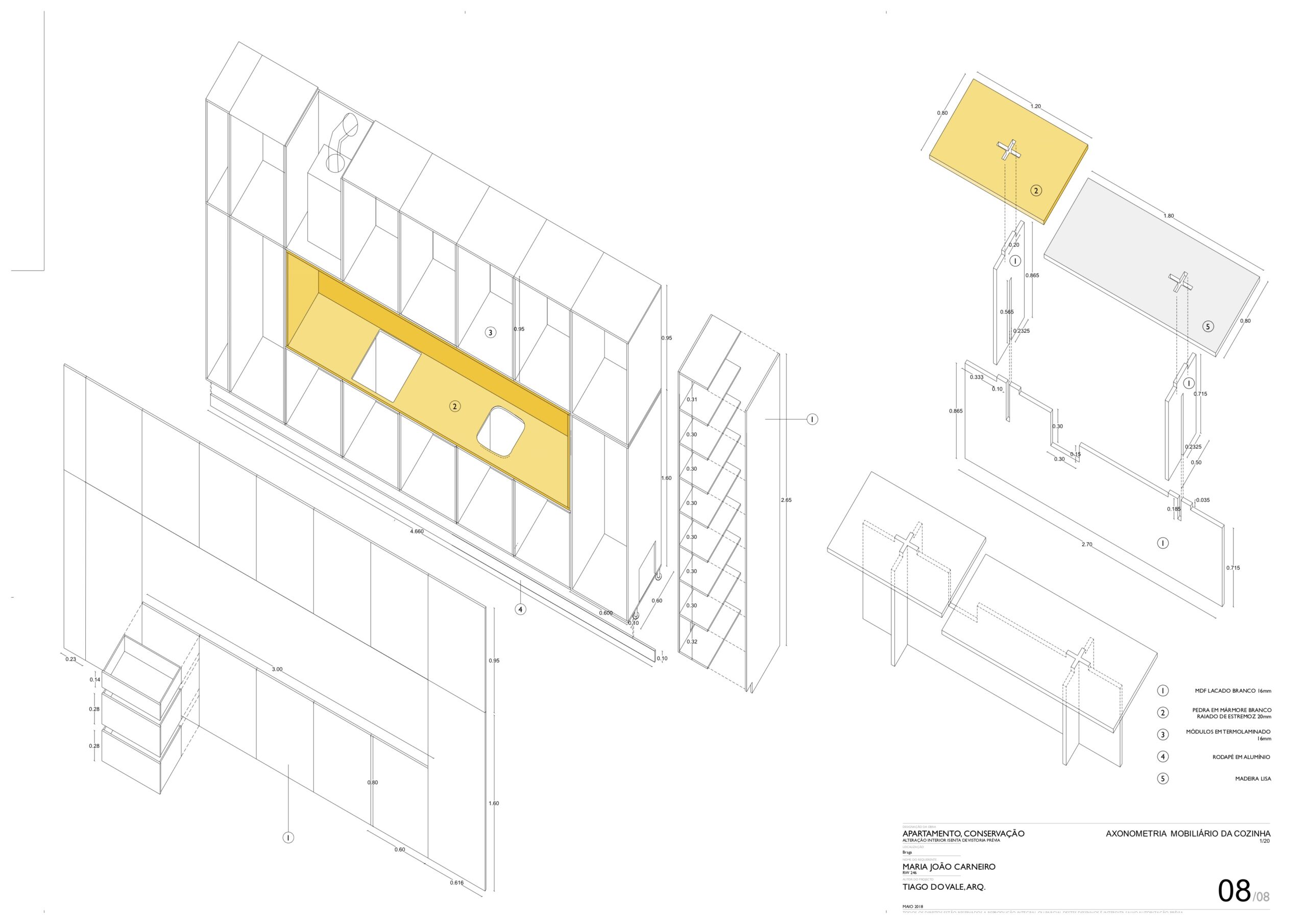 plans de détail de mobilier